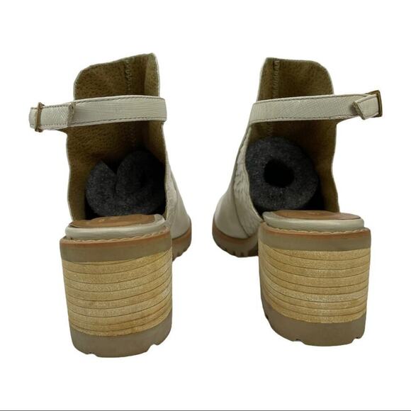 Fucsia Mania Leather Y2K Block Heel Sandals Sz 7 - Picture 6 of 13